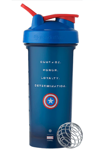 BlenderBottle Classic 28oz "Courage. Honor. Loyalty. Determination." - Marvel Captain America