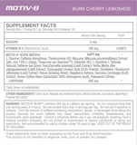 Motiv8 Burn Preworkout Fat Burning Powder  (Select Flavor)
