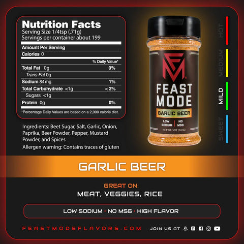 Feast Mode Seasoning - Garlic Beer