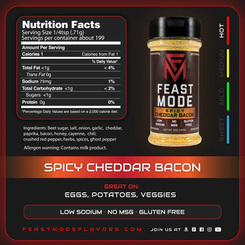 Feast Mode Seasoning - Spicy Cheddar Bacon