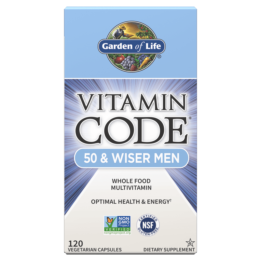 Garden Of Life Vitamin Code - Whole Food Vitamin For 50 & Wiser Men (Choose Size)