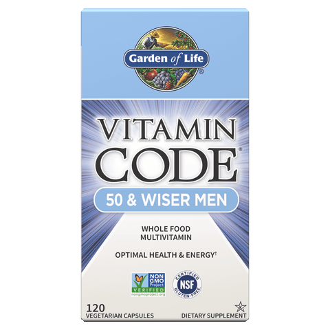 Garden Of Life Vitamin Code - Whole Food Vitamin For 50 & Wiser Men (Choose Size)
