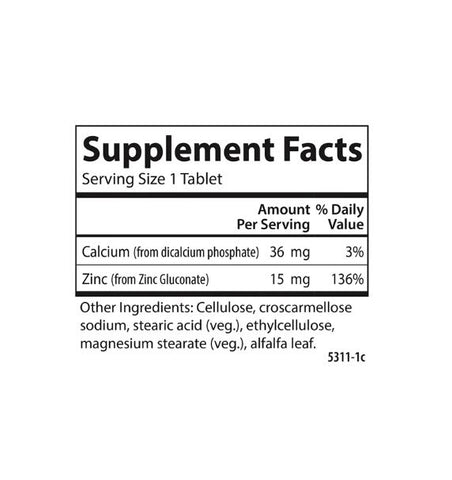 Carlson Labs Zinc 15mg Tabs