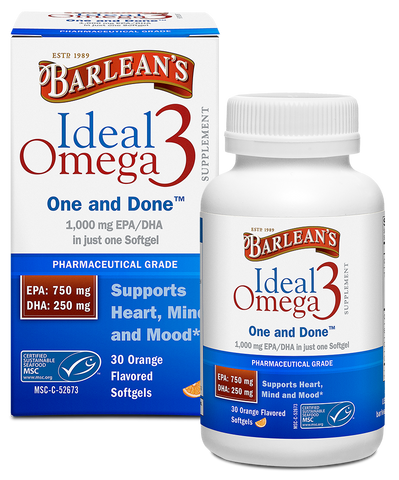 Ideal Omega3 Fish Oil Softgels, Orange Flavor (30ct/60ct)