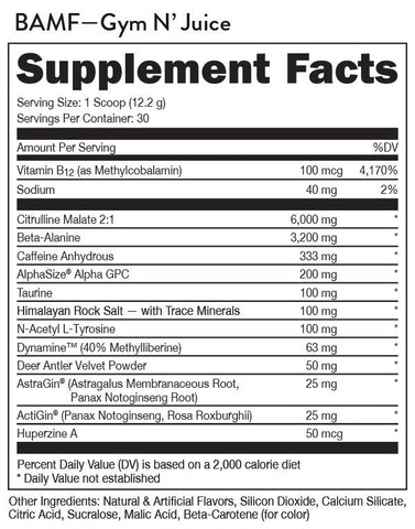 Bucked Up - BAMF Nootropic Pre-Workout (Select Flavor)