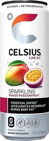 Celsius Mango Passionfruit 12oz Can Sparkling Energy Drink