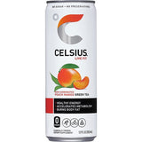 Celsius Fizz-Free Peach Mango Green Tea 12oz Can Sparkling Energy Drink