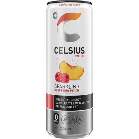 Celsius Raspberry Peach - 12oz Can Sparkling Energy Drink