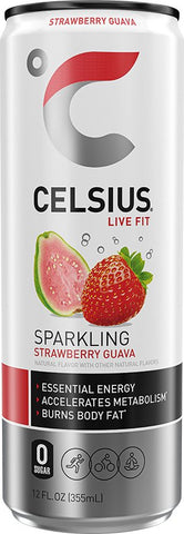 Celsius Strawberry Guava 12oz Can Sparkling Energy Drink