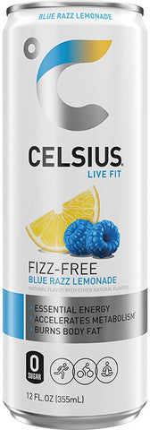 Celsius Fizz-Free Blue Razz Lemonade 12oz Can Sparkling Energy Drink
