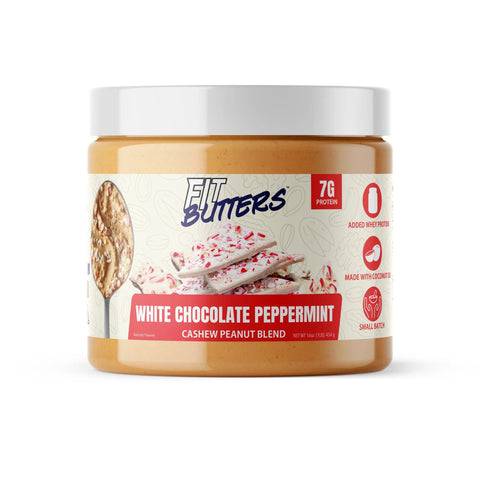Fit Butters White Chocolate Peppermint Cashew Peanut Butter *LIMITED EDITION*