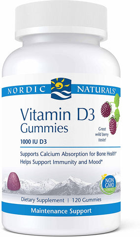 Nordic Naturals Vitamin D3 Gummies 1000iu 60 ct