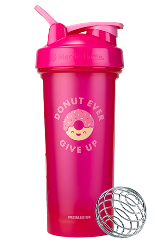 BlenderBottle 28oz "Donut Ever Give Up" - Foodie Series Shaker cup