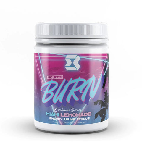 Motiv8 Burn Non-Stimulant Preworkout Fat Burning Powder 30servings - Miami Lemonade