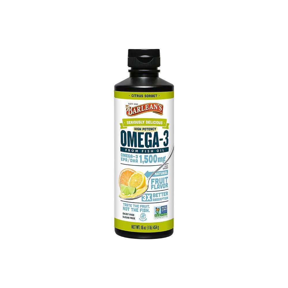 Barlean's Seriously Delicious High Potency Omega-3 Fish Oil Citrus Sorbet (16oz)